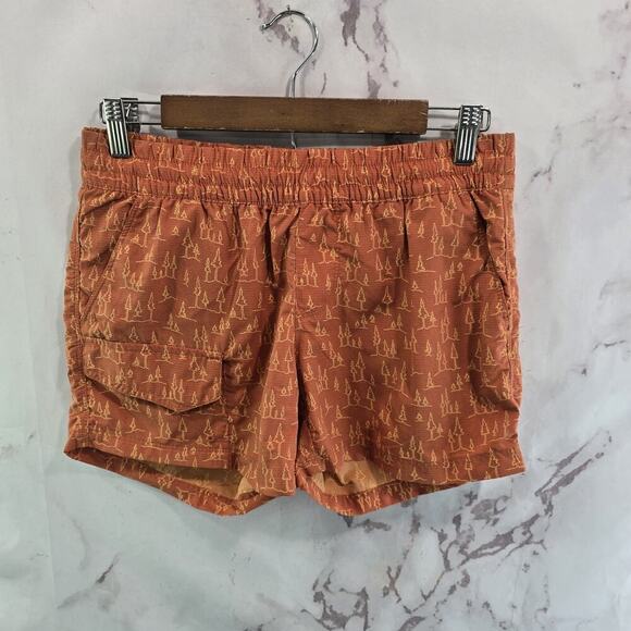 Columbia Shorts Womens XS Orange Tree Shorts Board Water Nylon Bottoms Camp - Picture 1 of 10